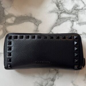 Mario Valentino Black Studded Key & Card Holder